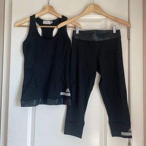Adidas by Stella McCartney Black Performance Tank Top and Leggings  XS (NWOT)